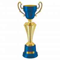 Troféu premiação campeonato e torneio Dourado e Azul