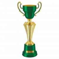 Troféu premiação campeonato e torneio Dourado e Verde