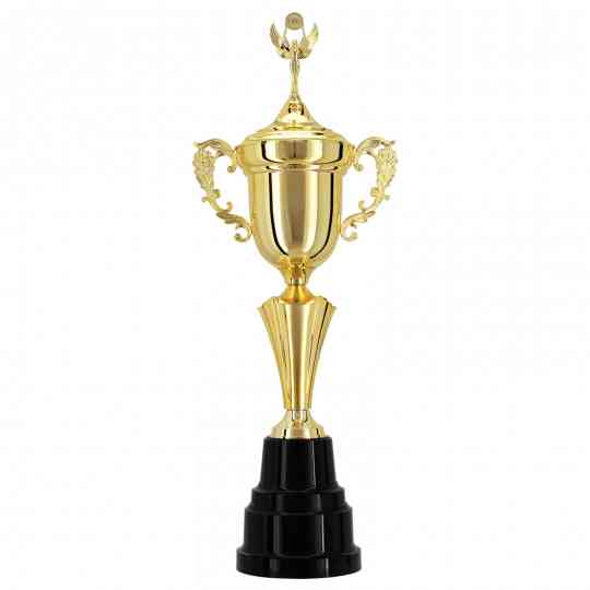 Troféu com taça dourada universal em 3 tamanhos