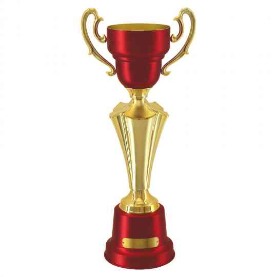Troféu premiação campeonato e torneio Dourado e Vermelho