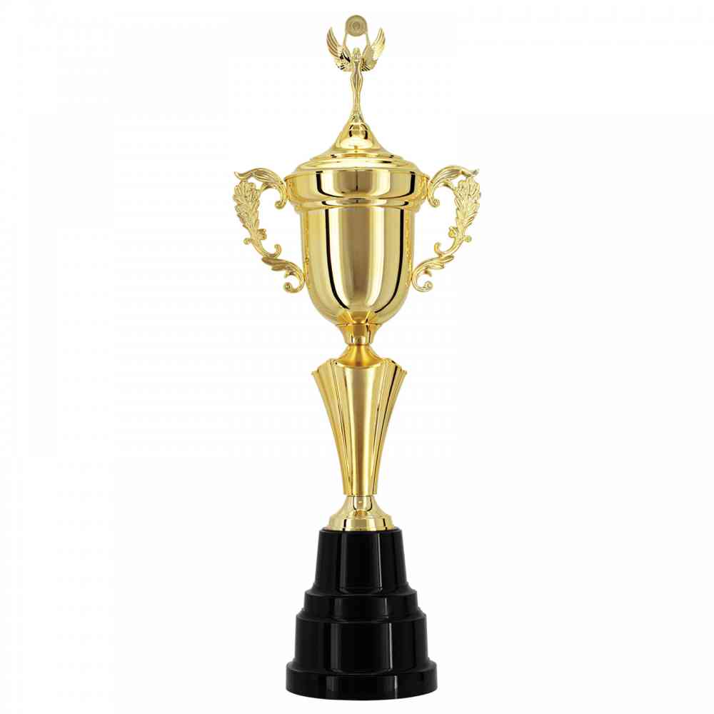 Troféu com taça dourada universal em 3 tamanhos