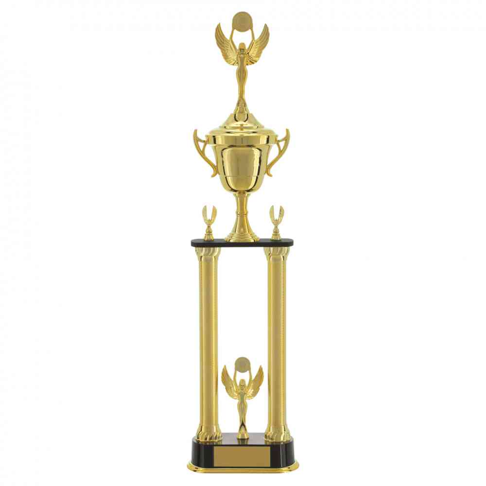 Troféu Dourado com estatueta 3 tamanhos